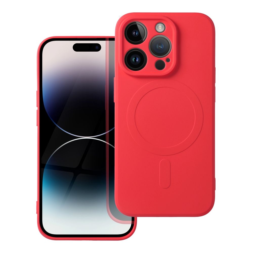 Obal SILICONE MagSafe pre IPHONE 14 Pro červený