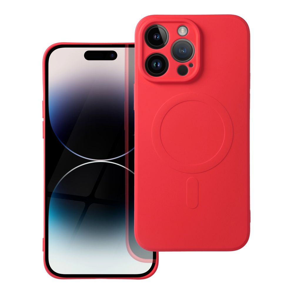 Obal SILICONE MagSafe pre IPHONE 14 Pro Max červený