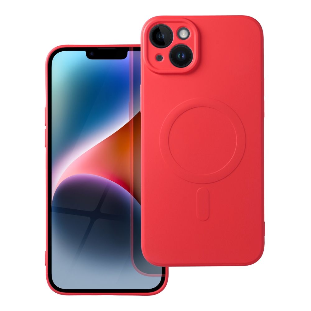 Obal SILICONE MagSafe pre IPHONE 14 Plus červený