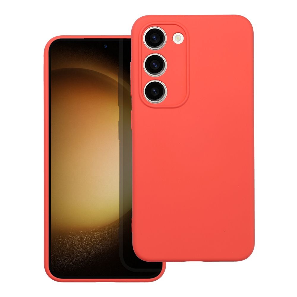 Moderný kryt SILICONE pre SAMSUNG S23 broskyňový