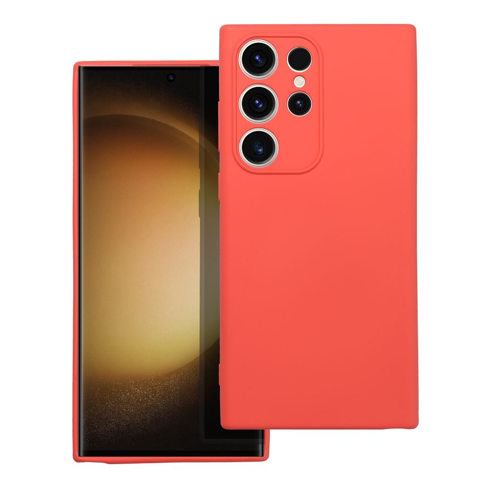 Moderný kryt SILICONE pre SAMSUNG S23 Ultra broskyňový
