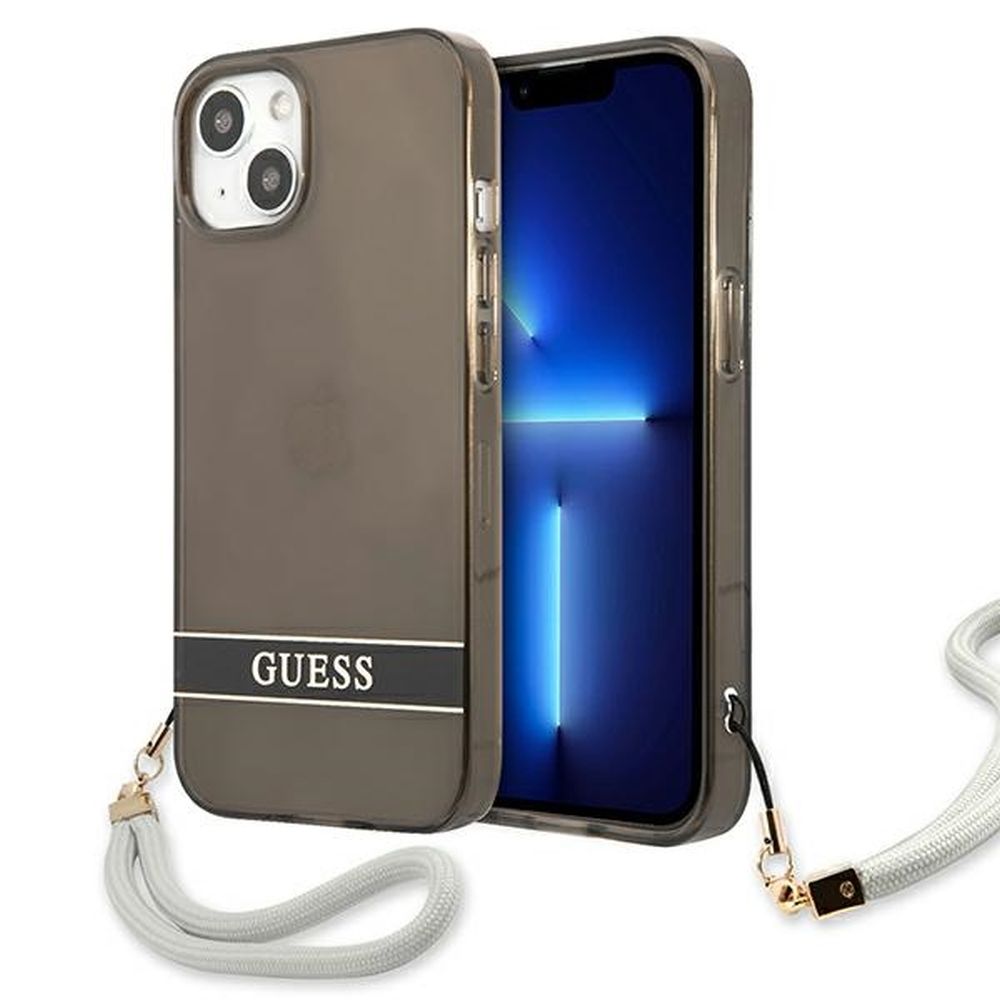 Tok Guess GUHCP13MHTSGSK iPhone 13 6,1" black hardcase Translucent Stap (GUHCP13MHTSGSK)