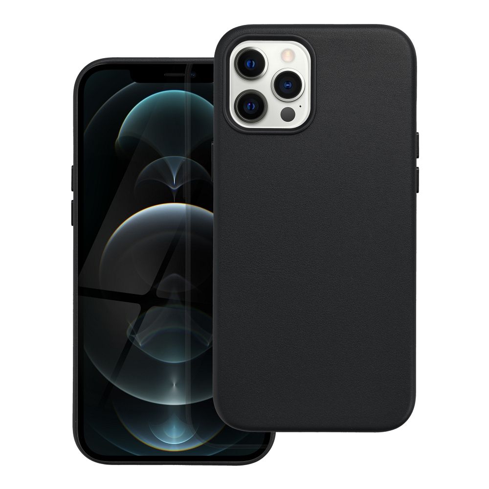 Kožený obal MAG COVER case pre IPHONE 12 Pro Max čierny