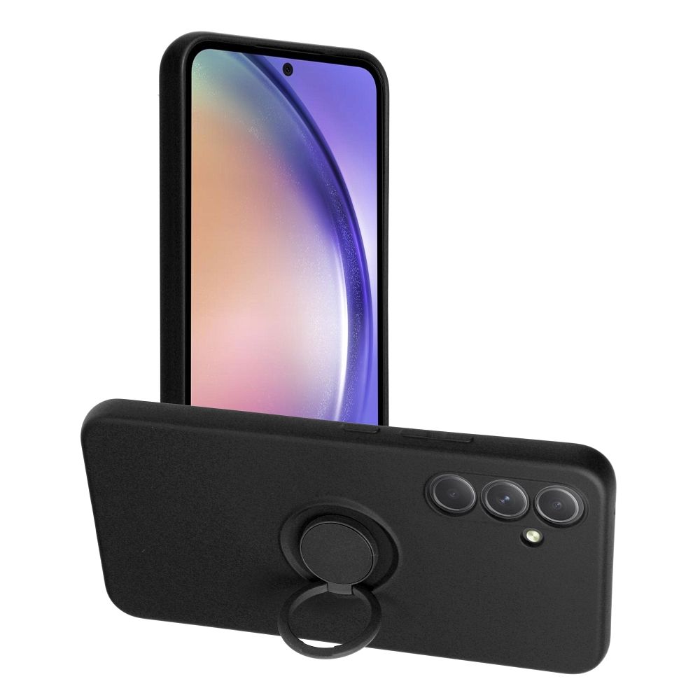 Puzdro SILICONE RING pre SAMSUNG A54 5G čierne