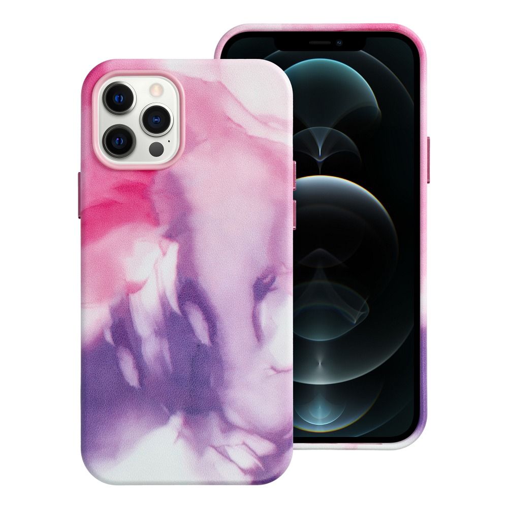 Kožený obal MAG COVER case pre IPHONE 12 Pro fialový