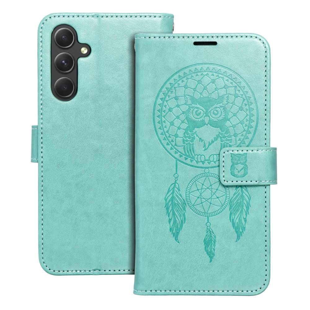 Puzdro MEZZO Book pre SAMSUNG A54 5G lapač snov - zelené