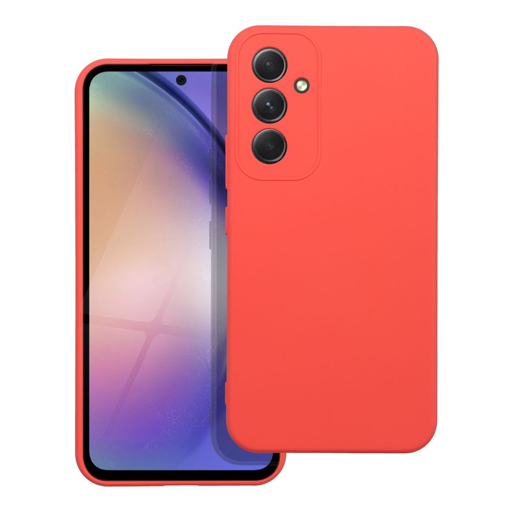 Moderný kryt SILICONE pre SAMSUNG A54 5G broskyňový