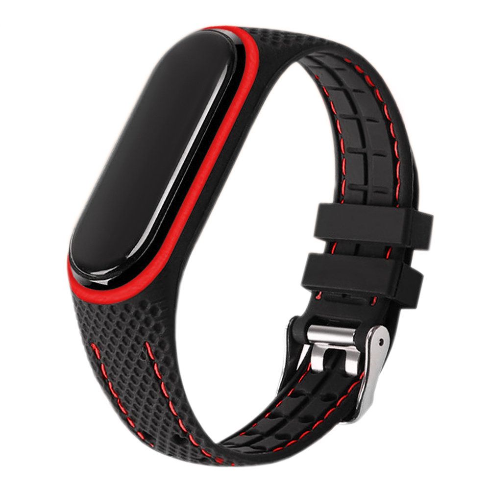 Remienok LIFESTYLE pre hodiny Xiaomi Mi Band 7 (čierny + červená)