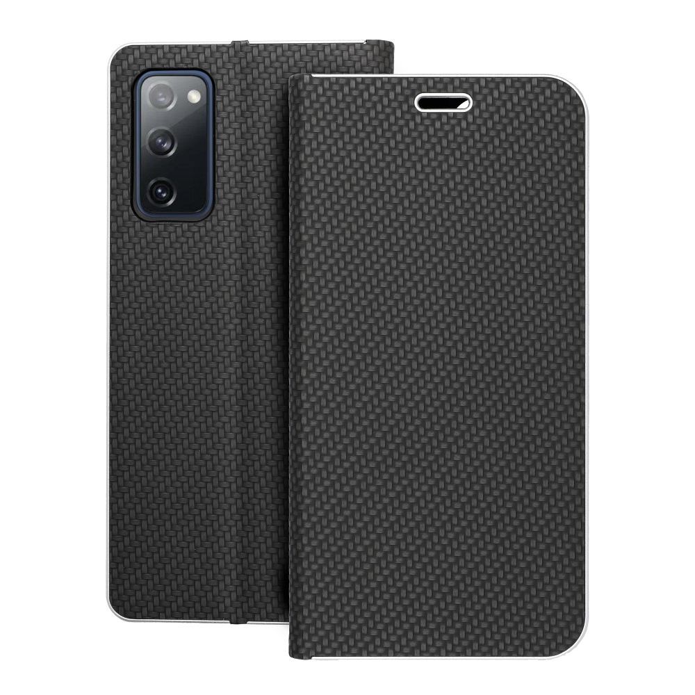Puzdro LUNA Book Carbon pre SAMSUNG S20 FE / S20 FE 5G čierne