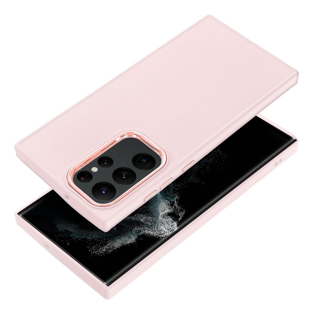 Štýlový kryt FRAME Case pre SAMSUNG S22 Ultra ružový