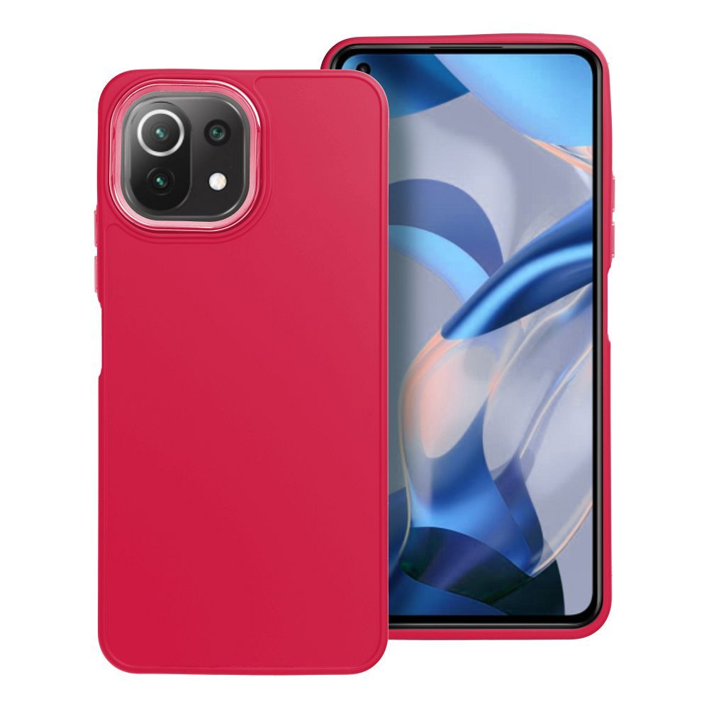 Štýlový kryt Frame Case pre Xiaomi Mi 11 Lite 5G / Mi 11 Lite LTE ( 4G ) / Mi 11 Lite NE červený