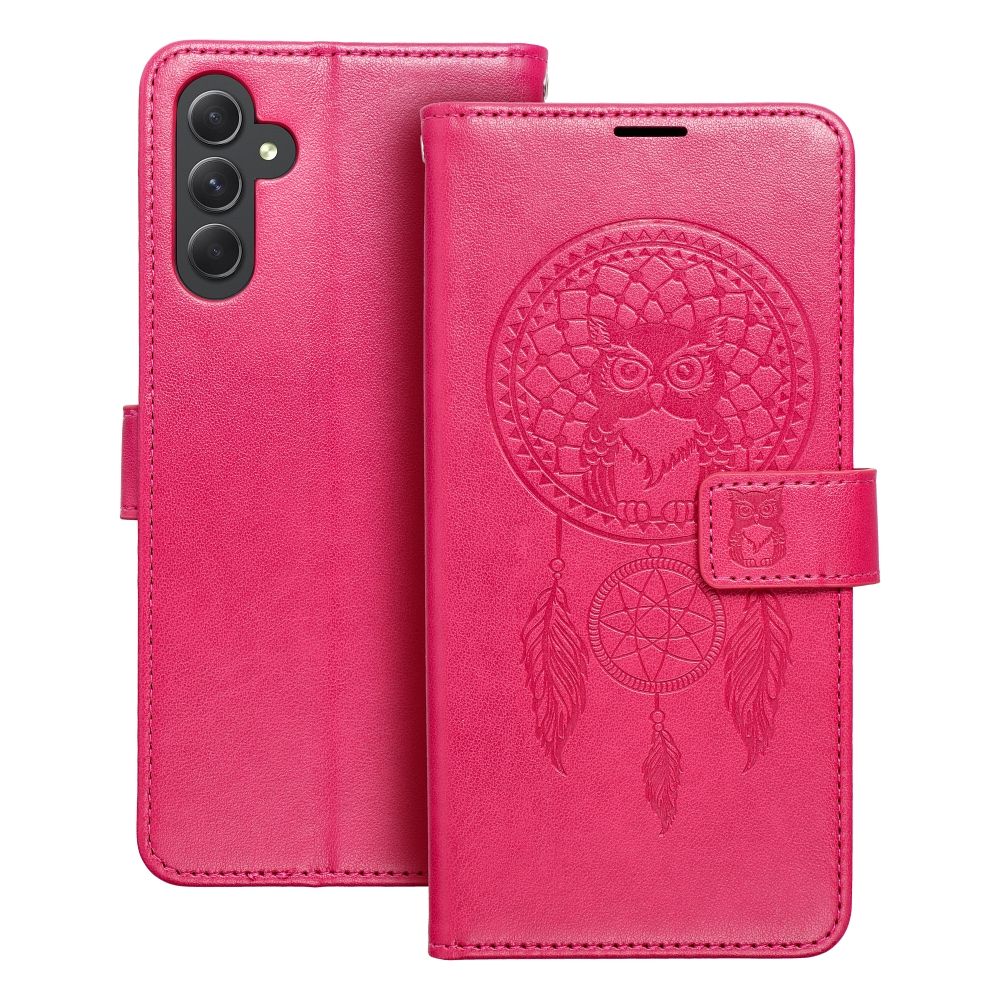 Puzdro MEZZO Book pre SAMSUNG A54 5G lapač snov - magenta