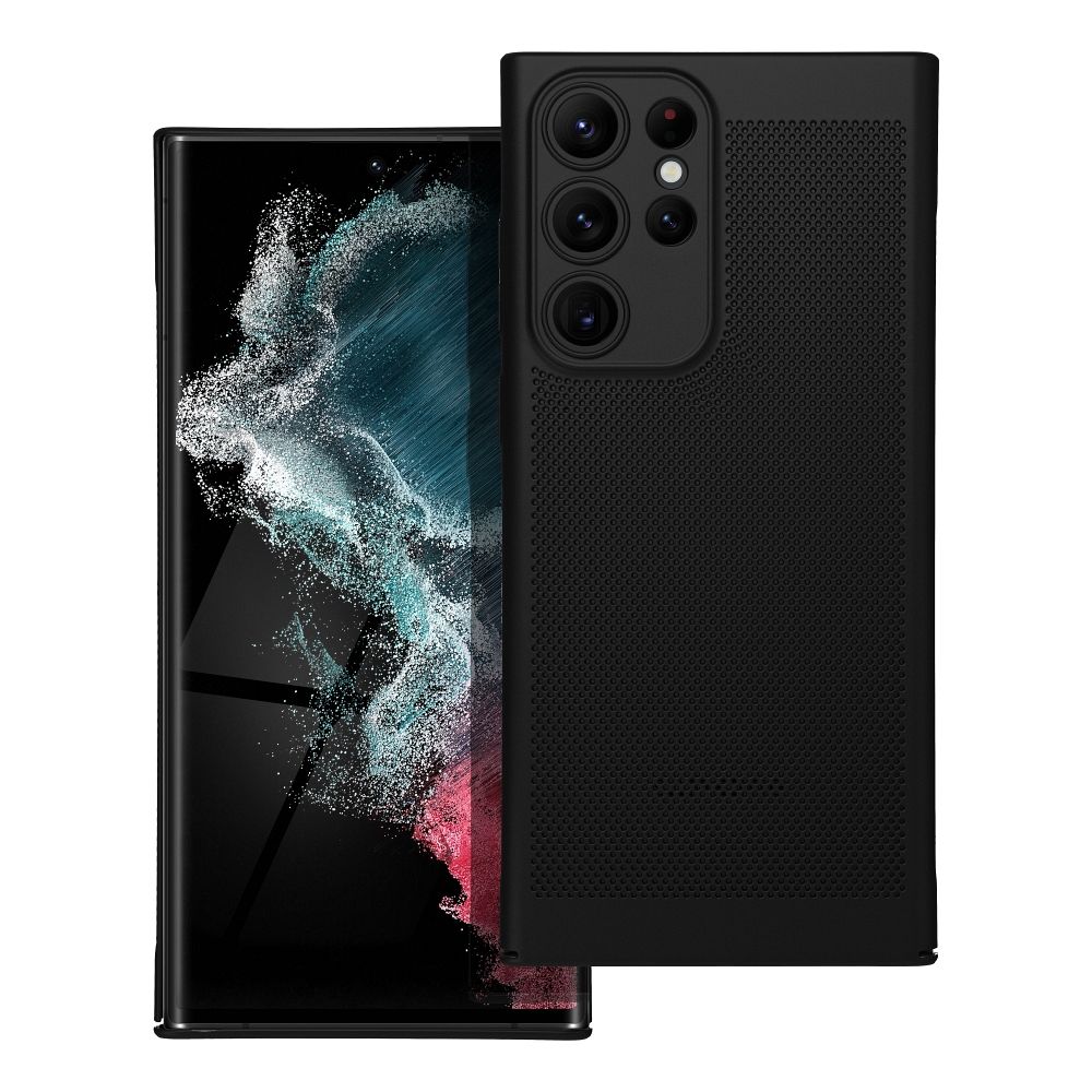 Štýlový kryt BREEZY case pre SAMSUNG S22 Ultra čierny