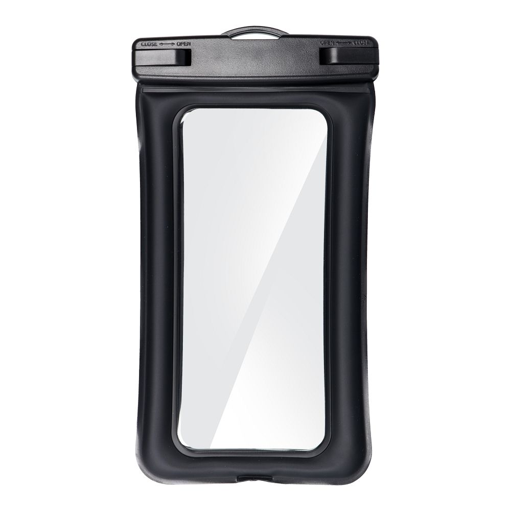 Vodotesné puzdro AIRBAG pre mobilný telefón s plastovým uzáverom - čierne