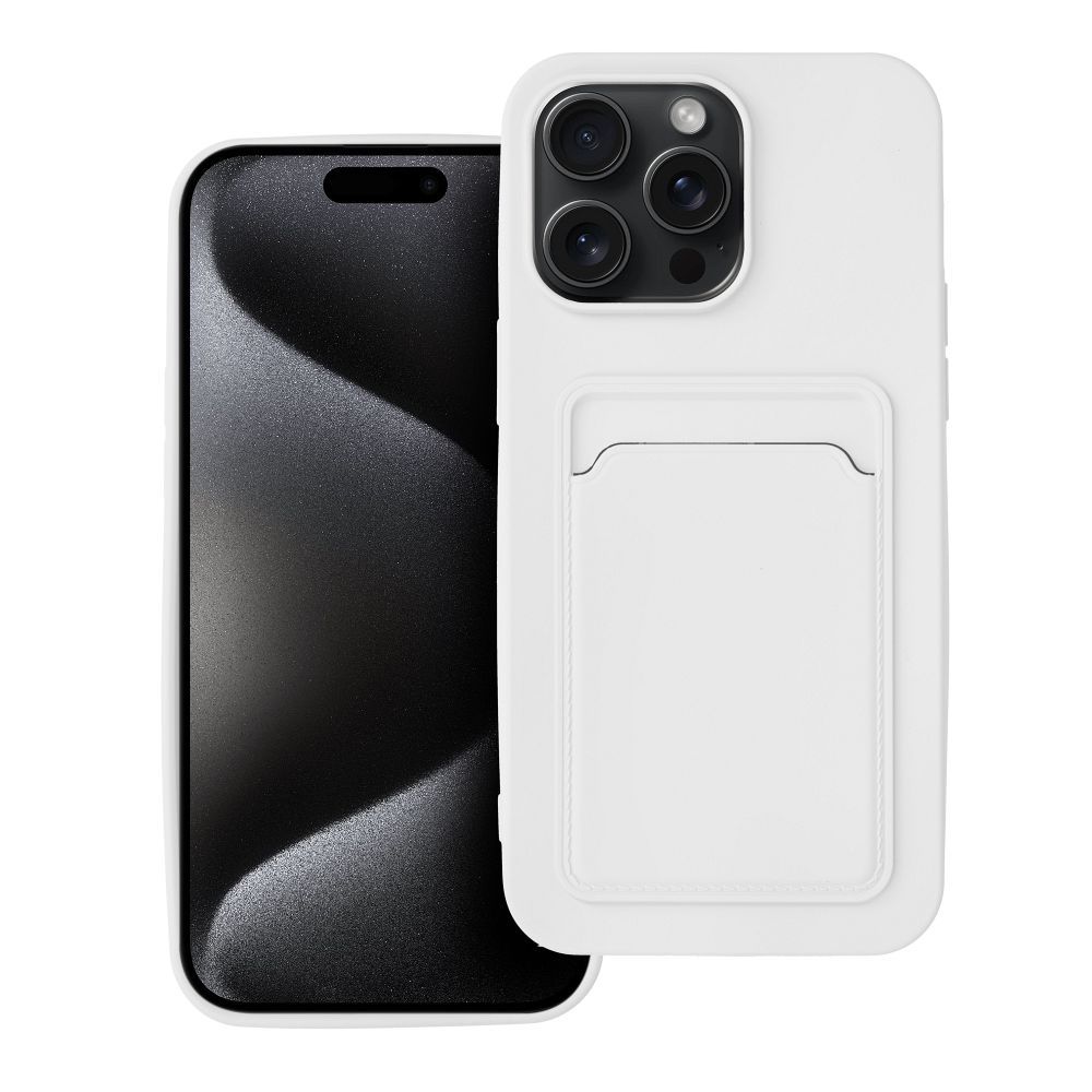 Puzdro CARD case pre IPHONE 15 Pro Max biele