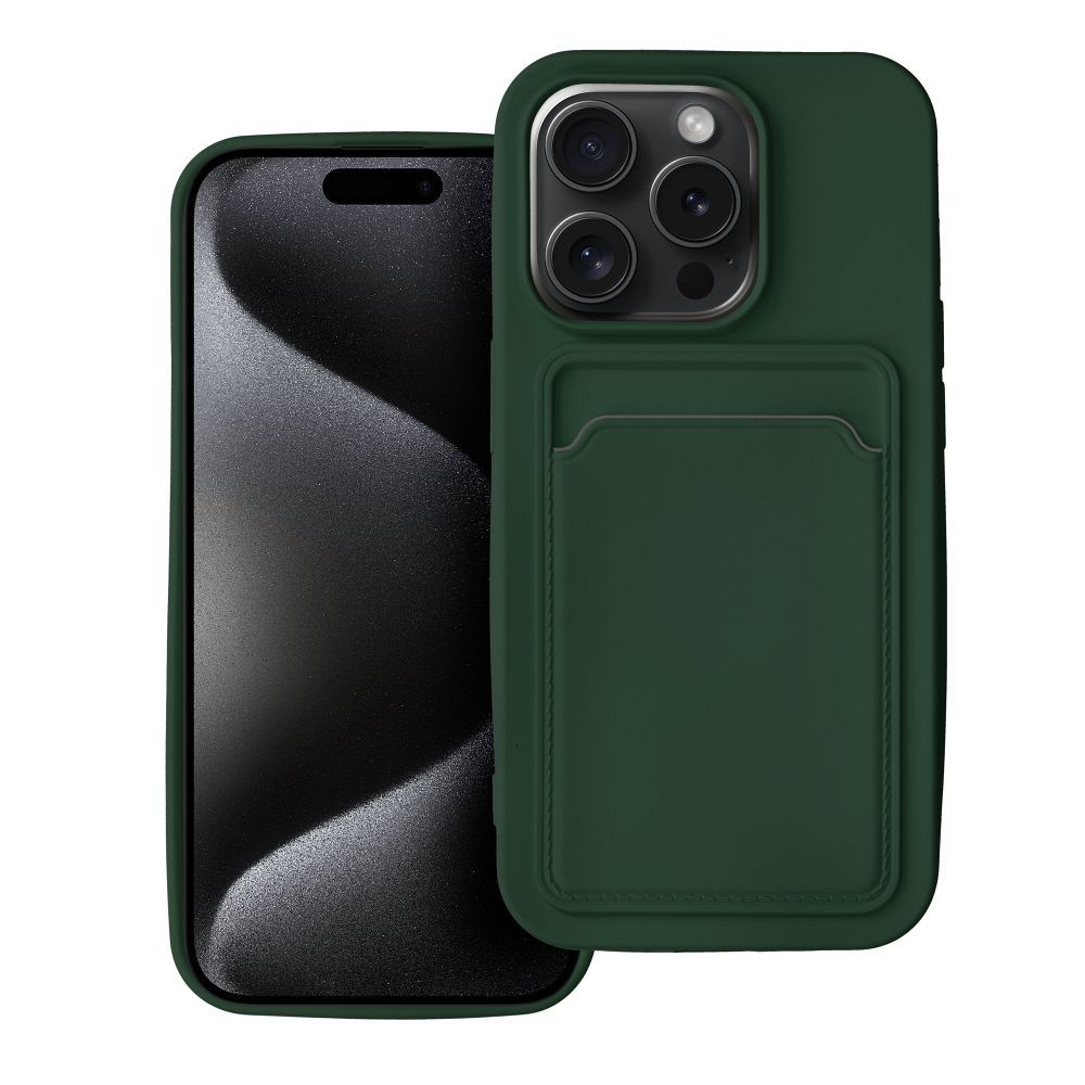 Puzdro CARD case pre IPHONE 15 Pro zelené