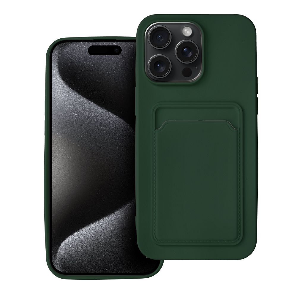 Puzdro CARD case pre IPHONE 15 Pro Max zelené