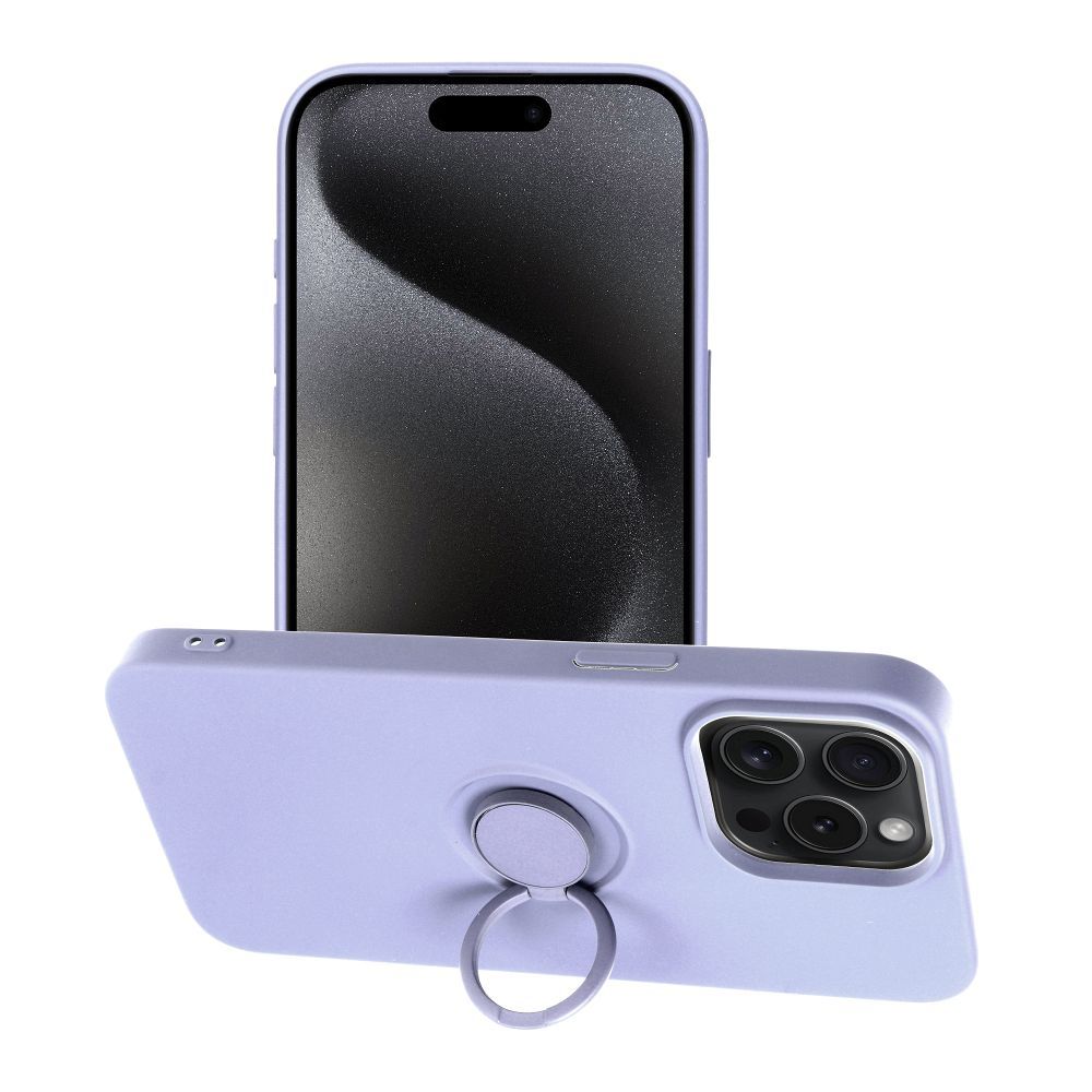 Puzdro SILICONE RING pre IPHONE 15 Pro Max fialové