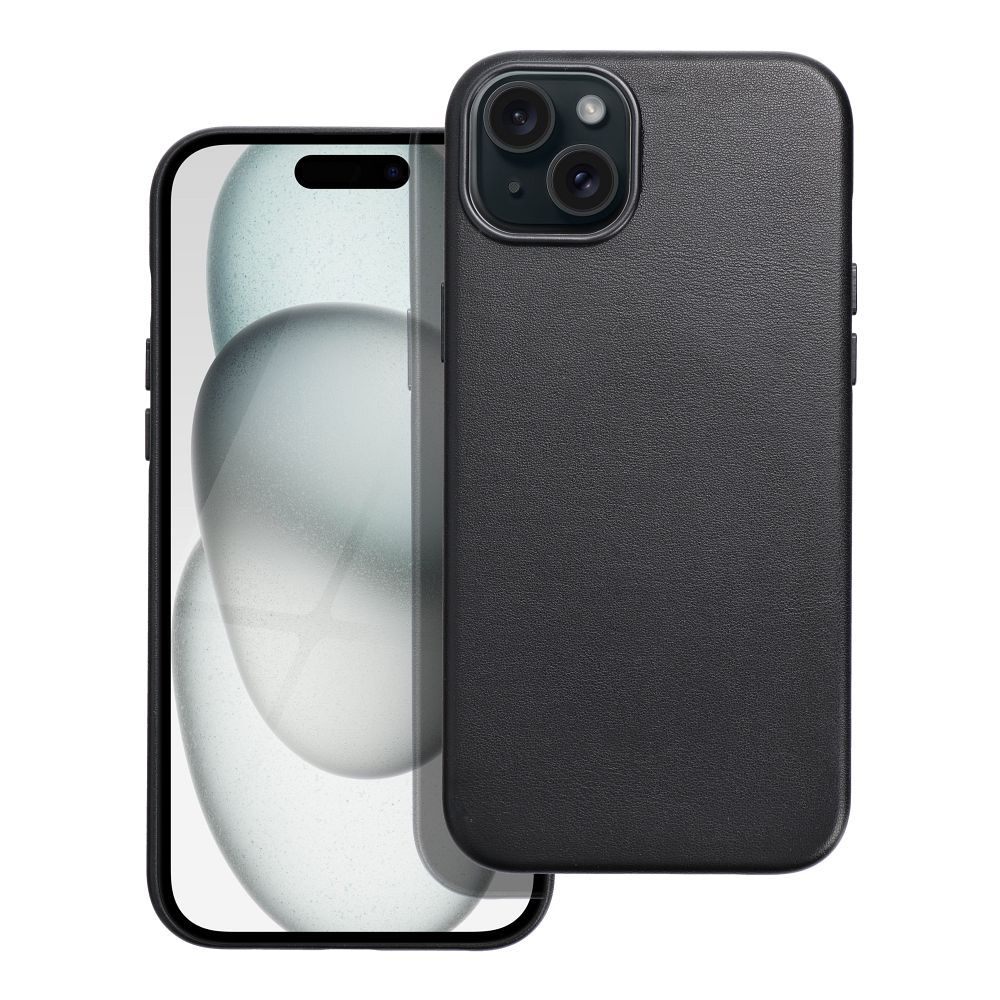 Kožený obal MAG COVER case pre IPHONE 15 Plus čierny