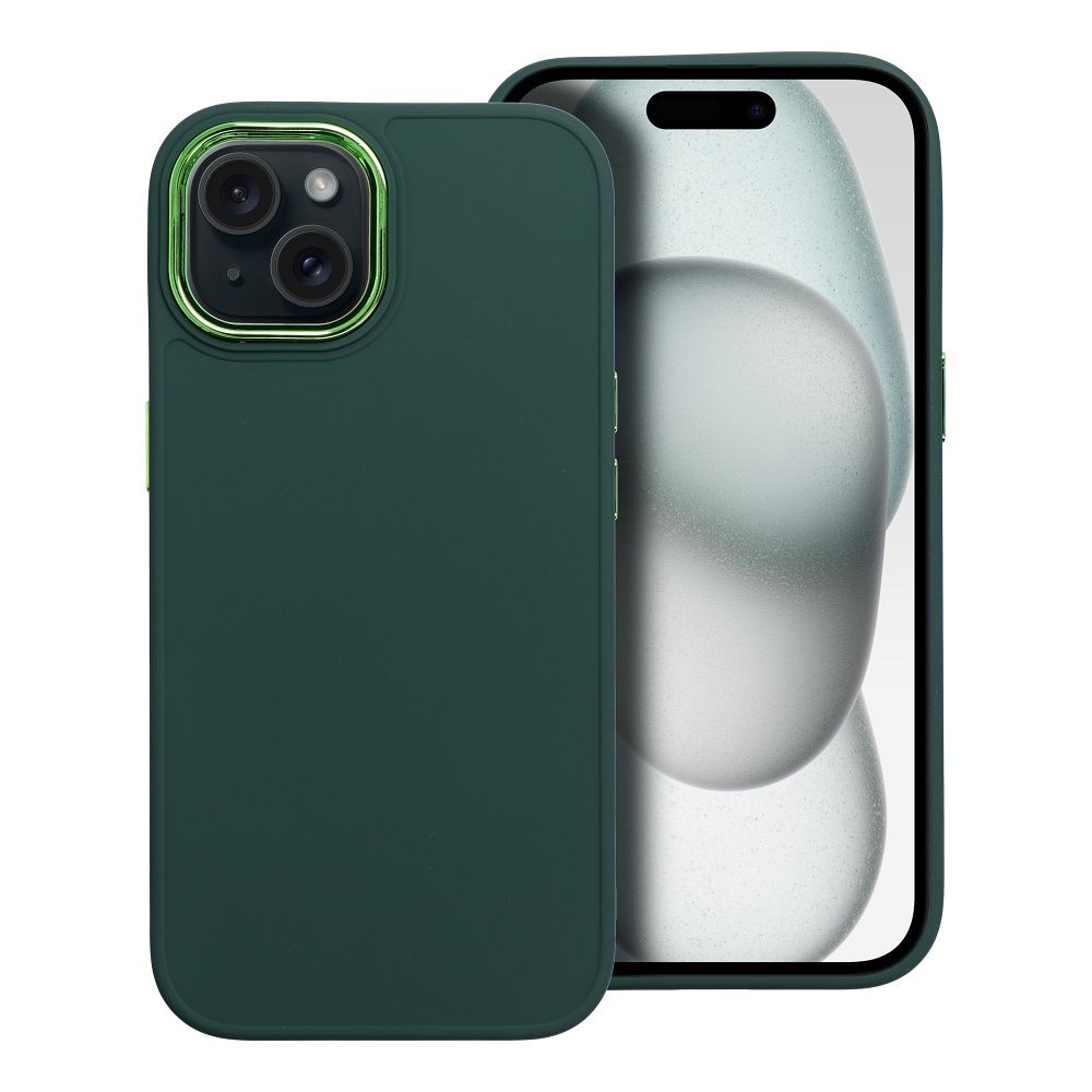 Štýlový kryt FRAME Case pre IPHONE 15 zelený