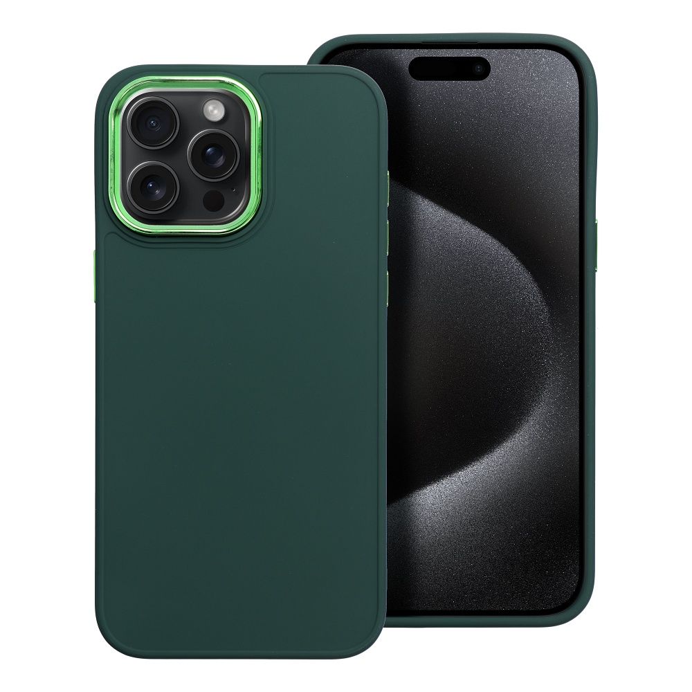 Štýlový kryt FRAME Case pre IPHONE 15 Pro Max zelený
