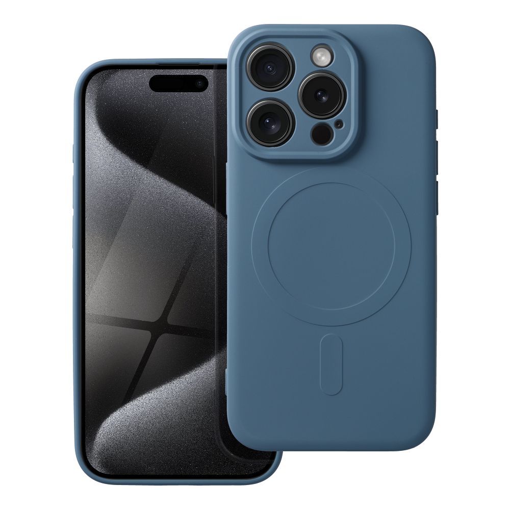 Obal SILICONE MagSafe pre IPHONE 15 Pro modrý