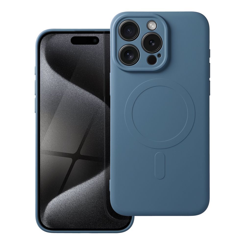 Obal SILICONE MagSafe pre IPHONE 15 Pro Max modrý