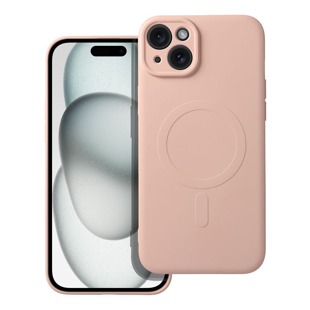 Obal SILICONE MagSafe pre IPHONE 15 Plus ružový