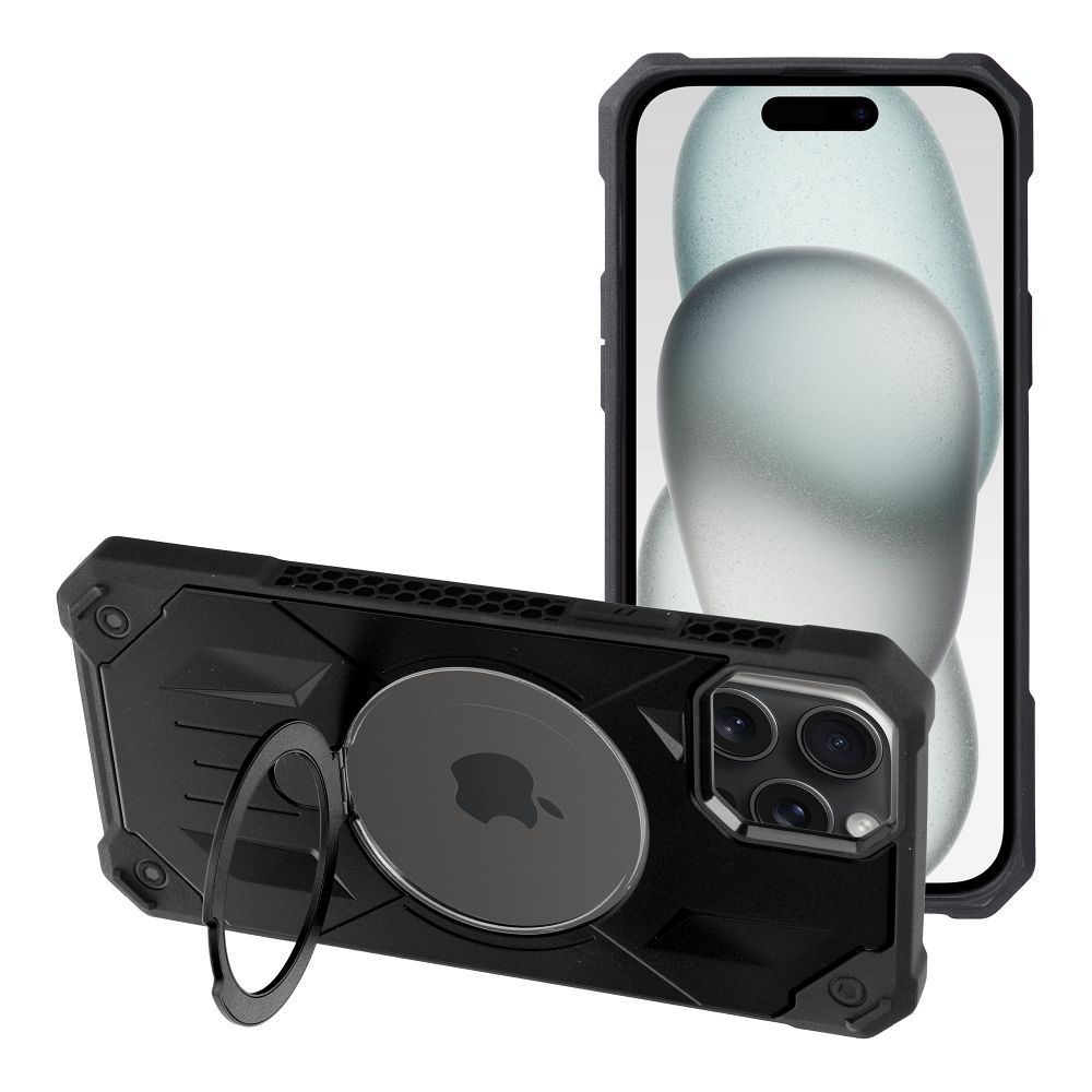 Kryt ARMOR MAG COVER s MagSafe pre IPHONE 15 Plus čierny