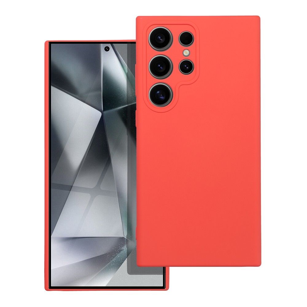Moderný kryt SILICONE pre SAMSUNG S24 Ultra broskyňový