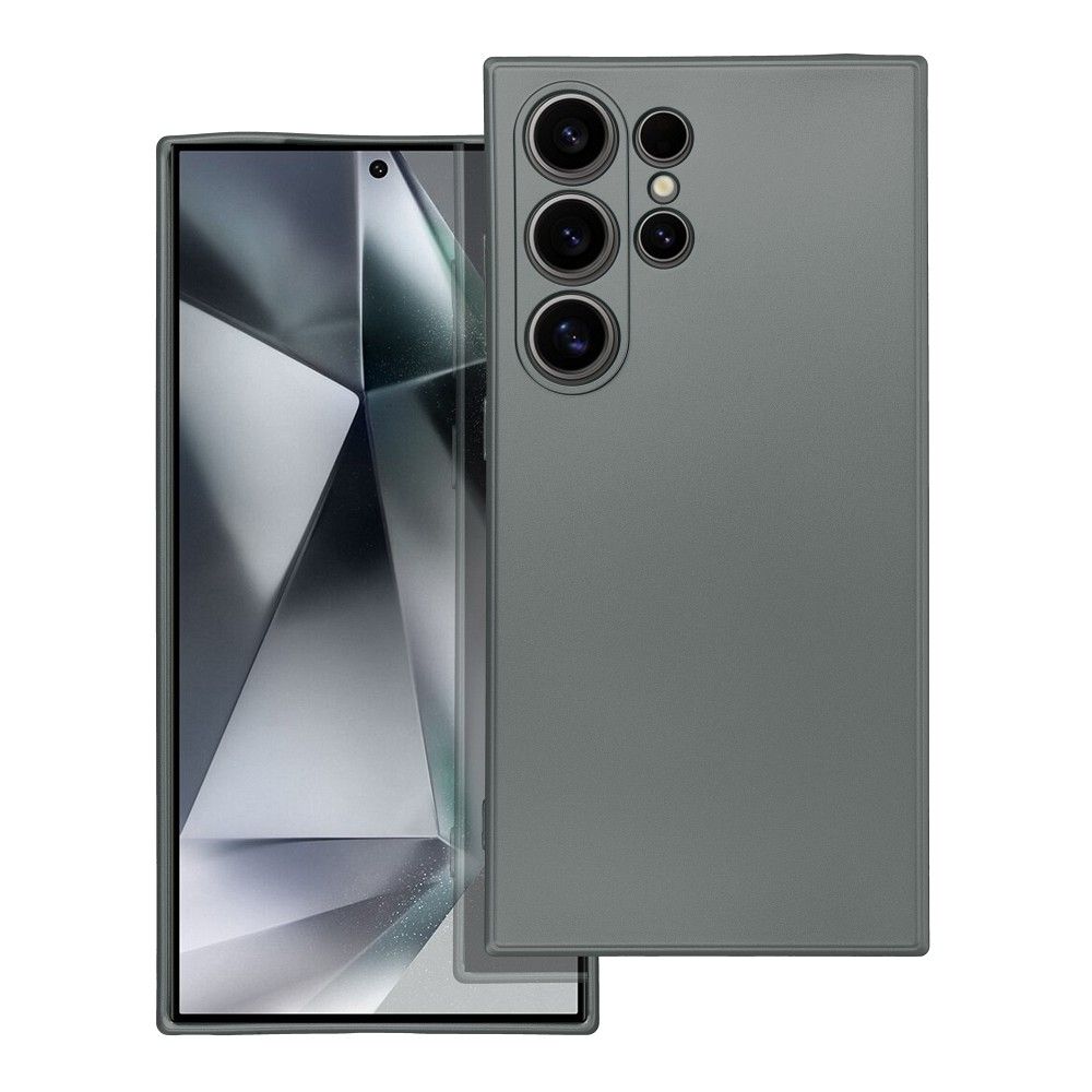Elegantné puzdro METALLIC Case pre SAMSUNG S24 Ultra šedé