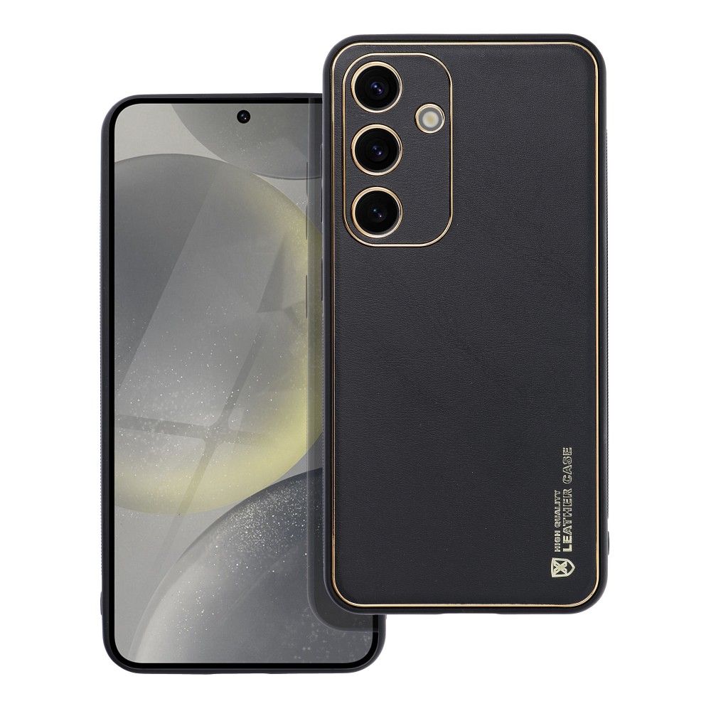 Kryt LEATHER case pre SAMSUNG S24 čierny