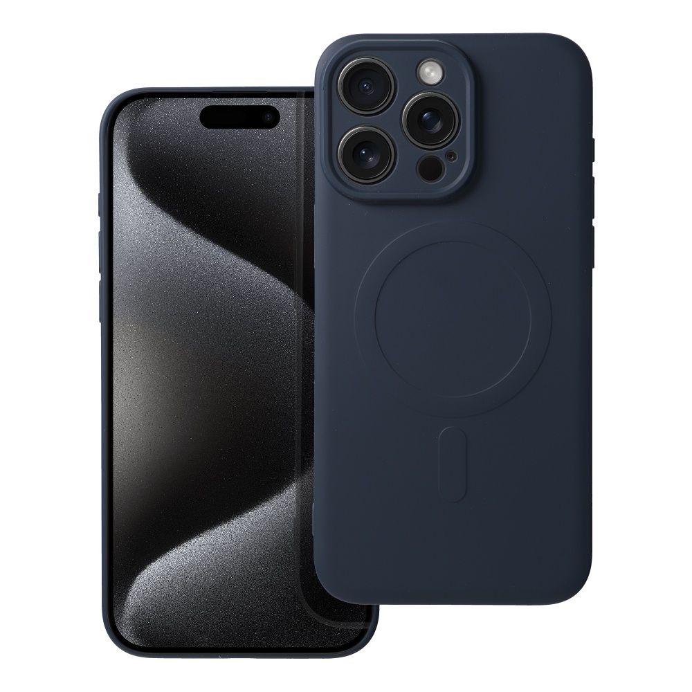 Obal SILICONE MagSafe pre IPHONE 15 Pro Max modrý
