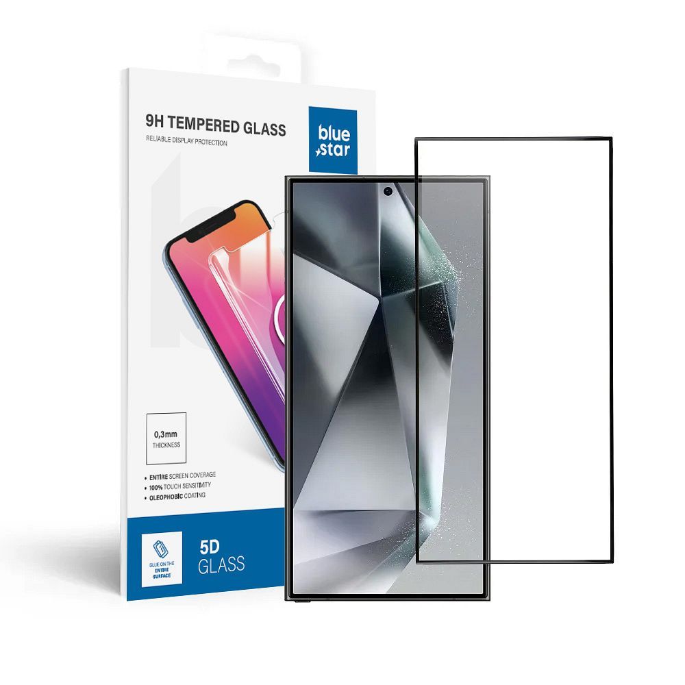 Tvrdené sklo 5D Blue Star - SAMSUNG Galaxy S24 Ultra   - okraj čierny