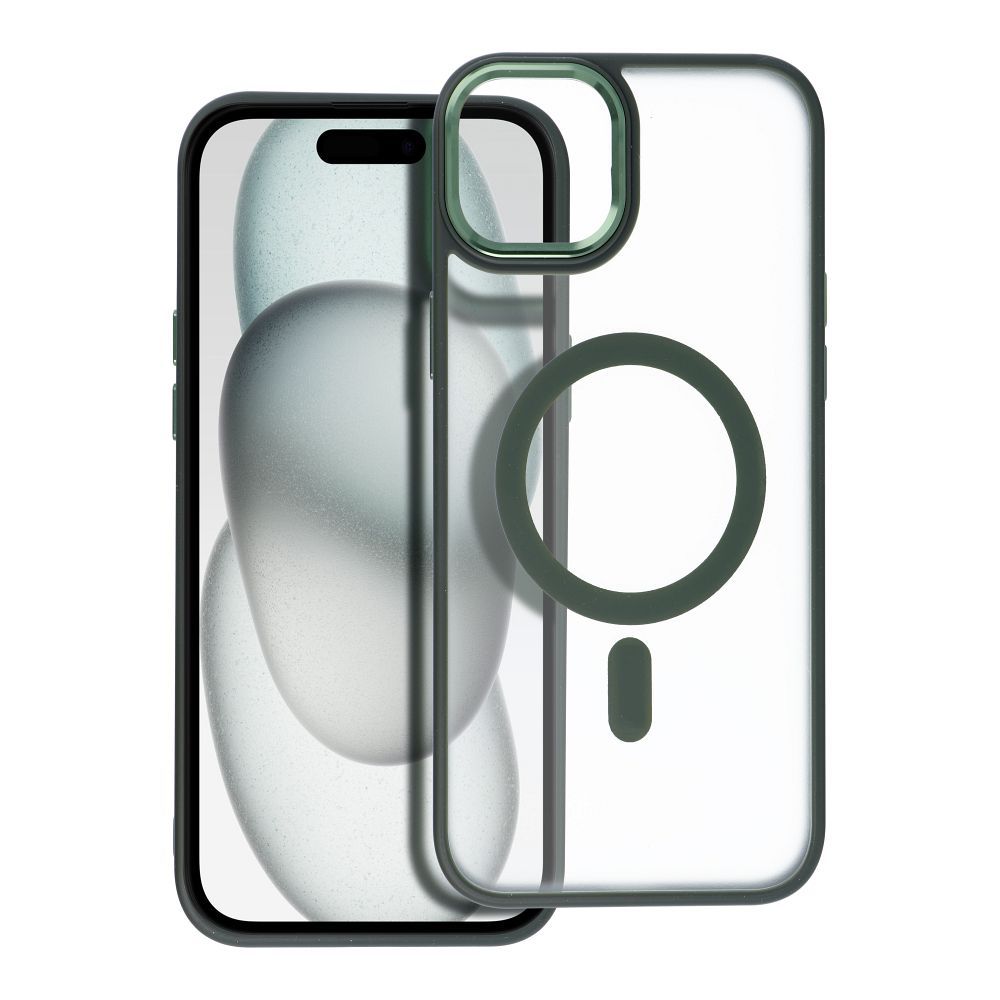 MagSafe kryt MATTE MAG COVER pre IPHONE 15 Plus zelený