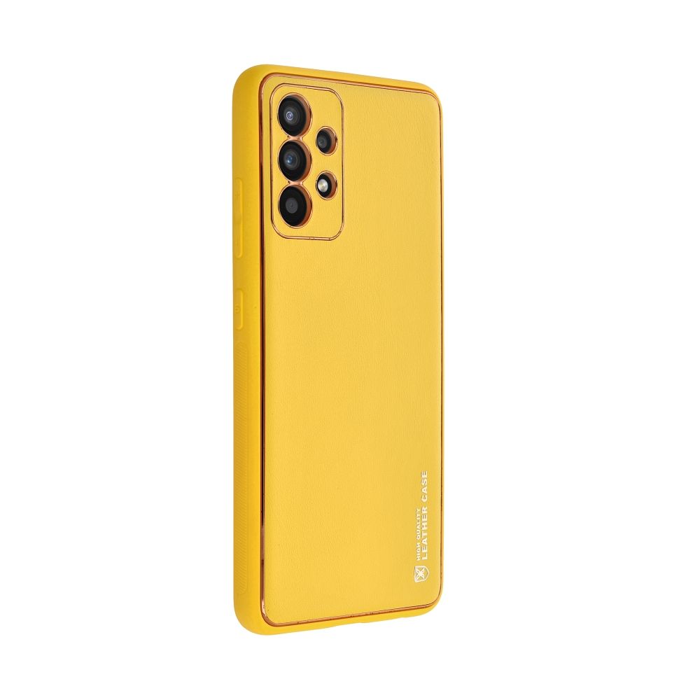Kryt LEATHER case pre SAMSUNG A25 5G žltý