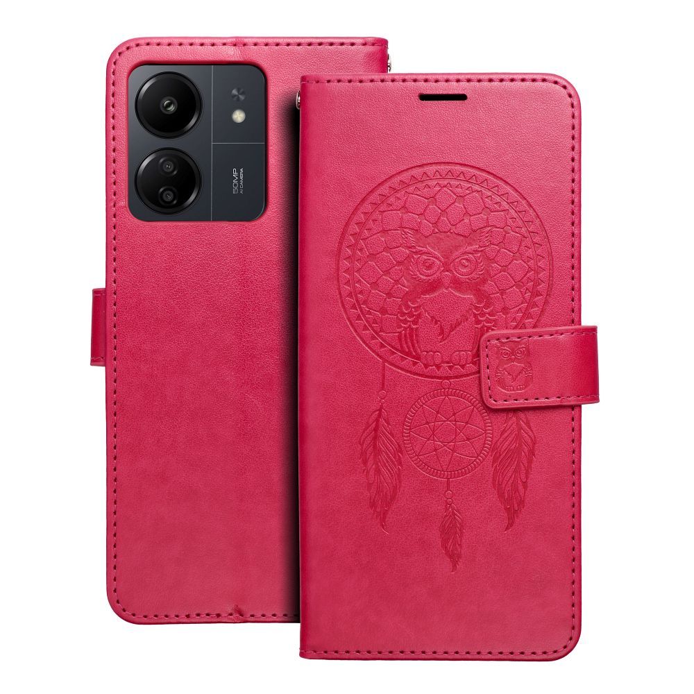 Puzdro MEZZO Book pre XIAOMI Redmi 13C / POCO C65 lapač snov - magenta
