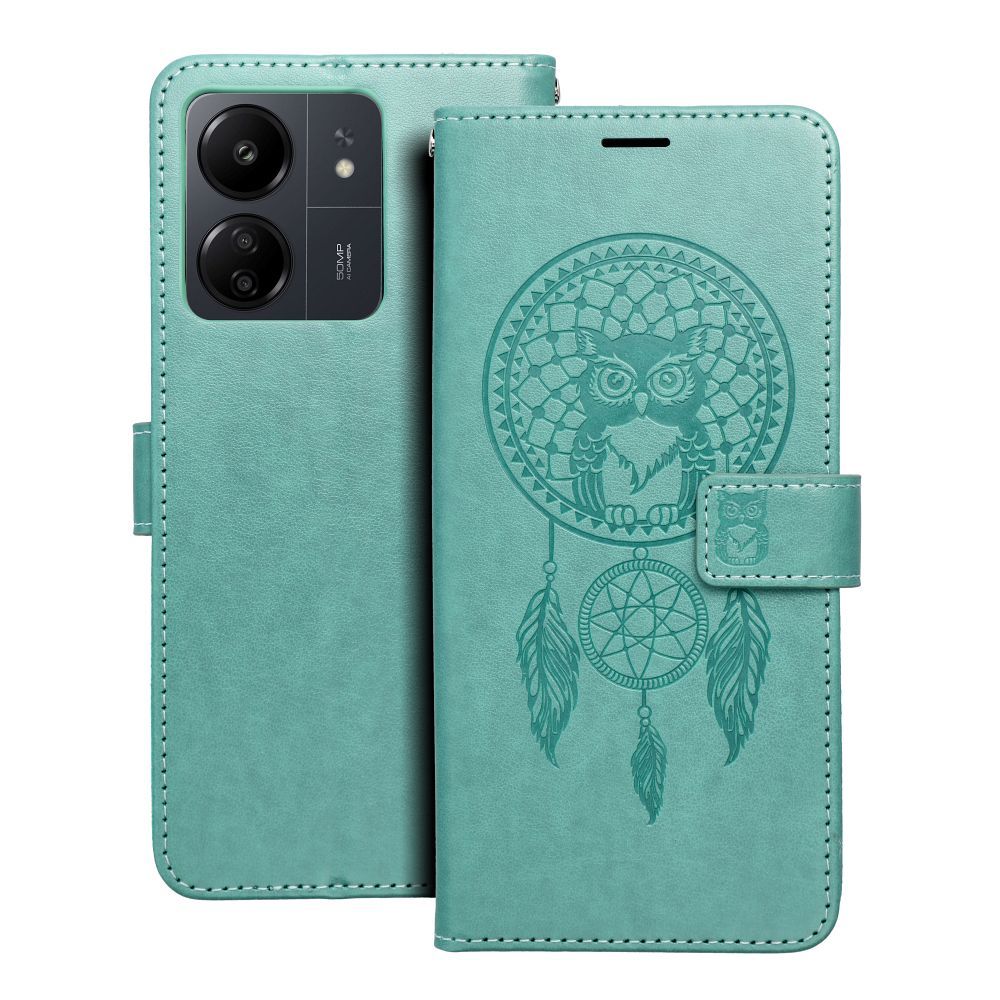 Puzdro MEZZO Book pre XIAOMI Redmi 13C / POCO C65 lapač snov - zelené