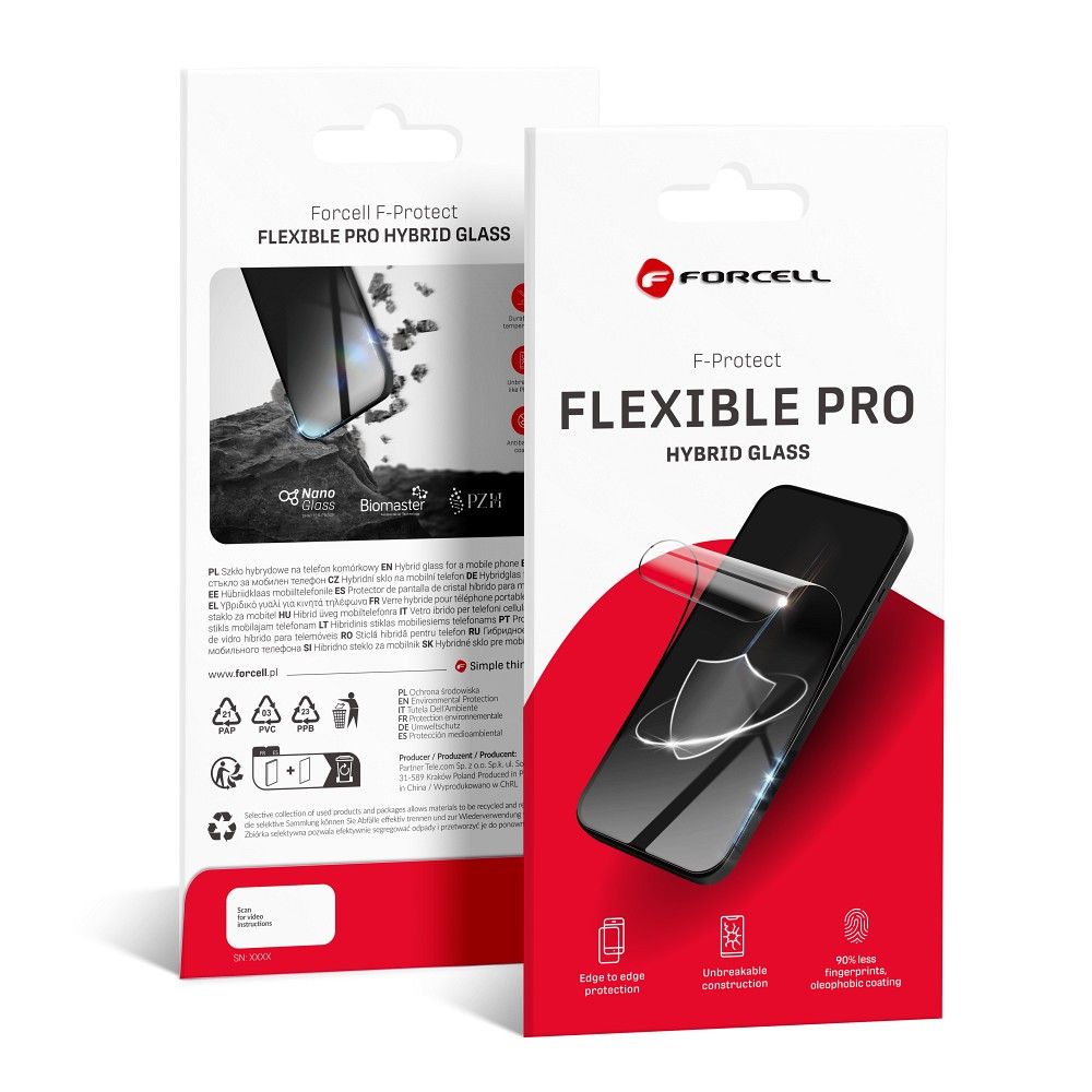 Flexibilné sklo  Nano Glass 5D pre Samsung Galaxy S24 Ultra čierny okraj   (podpora odtlačku)