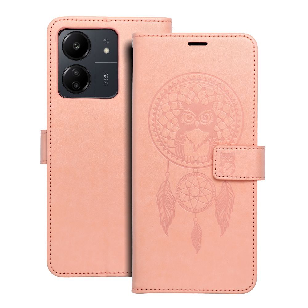 Puzdro MEZZO Book pre XIAOMI Redmi 13C / POCO C65 lapač snov - broskyňové