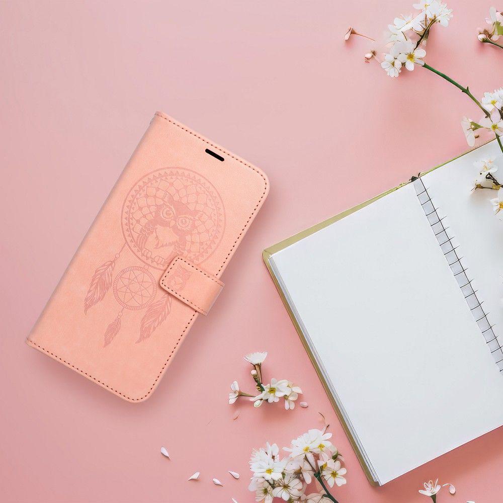 Puzdro MEZZO Book pre SAMSUNG A35 5G lapač snov - broskyňové
