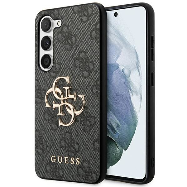 GUESS pre SAMSUNG S24 Plus GUHCS24M4GMGGR (Leather 4G Metal Logo) čierne