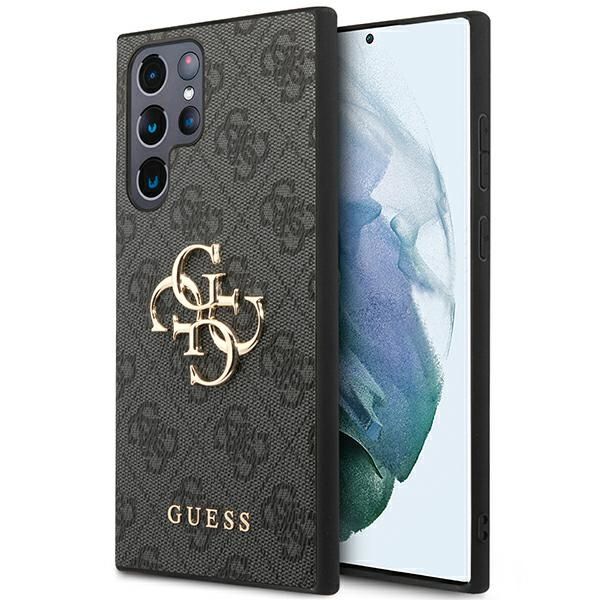 GUESS pre SAMSUNG S24 Ultra GUHCS24L4GMGGR (Leather 4G Metal Logo) čierne
