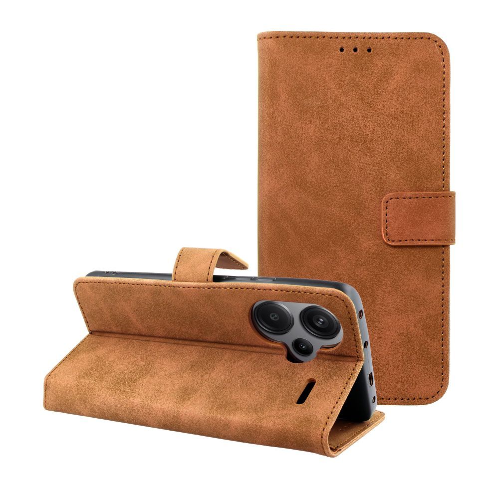 Obal TENDER Book pre XIAOMI Redmi Note 13 Pro Plus 5G hnedý