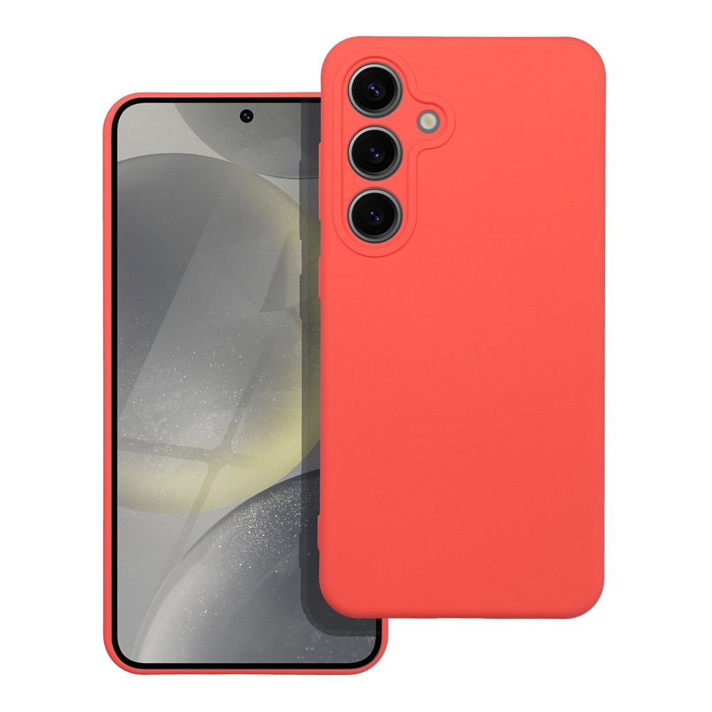 Moderný kryt SILICONE pre SAMSUNG S24 broskyňový