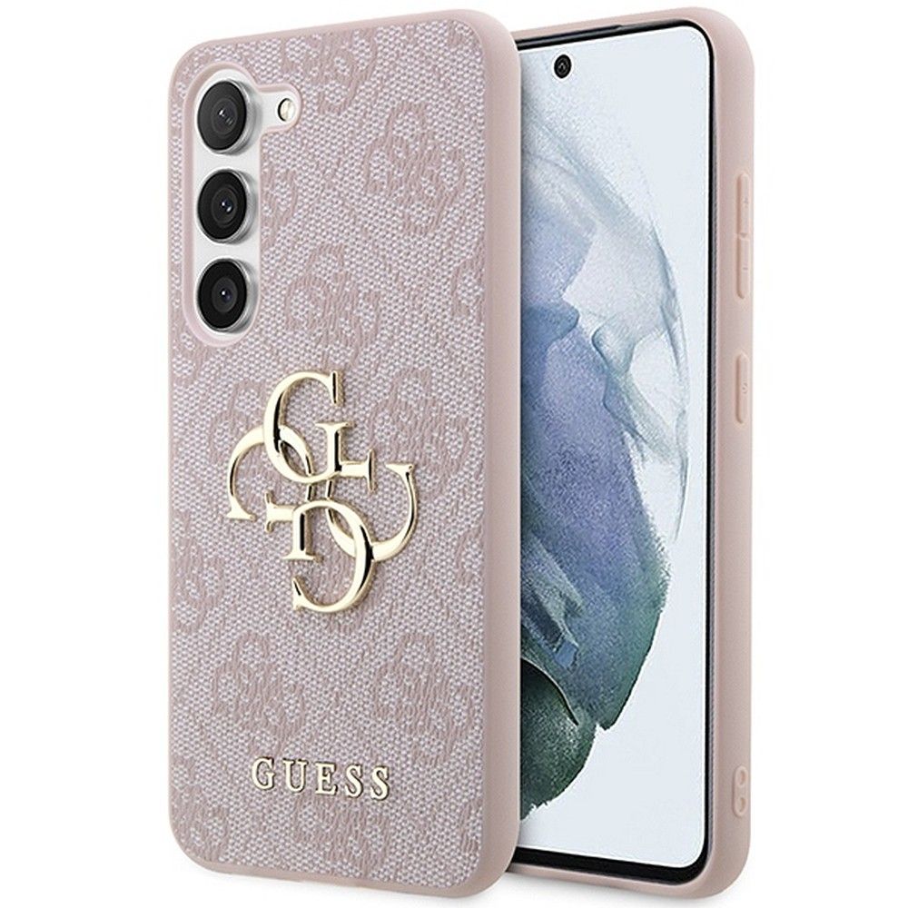 Originálne puzdro GUESS pre SAMSUNG A35 GUHCSA354GMGPI (4G Big Metal Logo) ružové