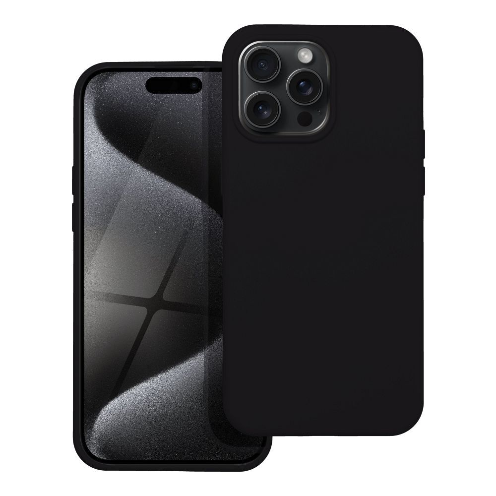 Moderný kryt SILICONE pre IPHONE 15 Pro Max čierny