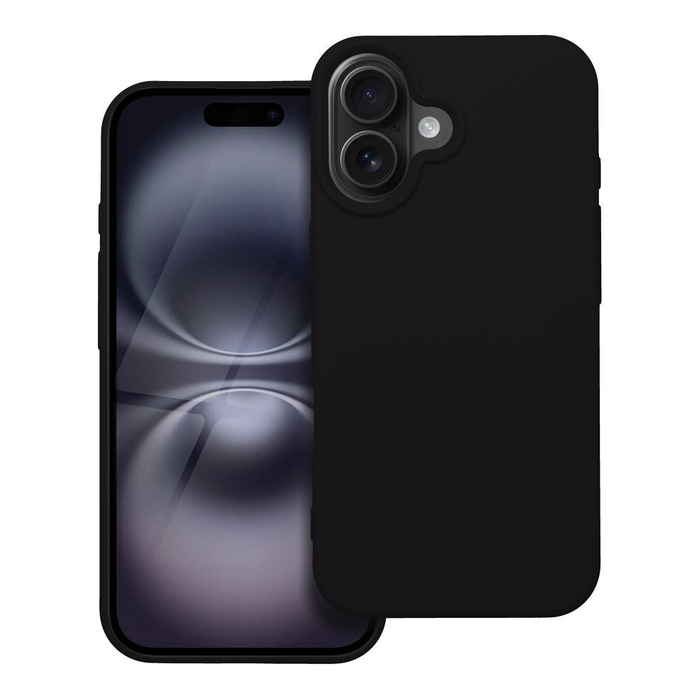 Moderný kryt Case for iPhone 16 Silicone čierny