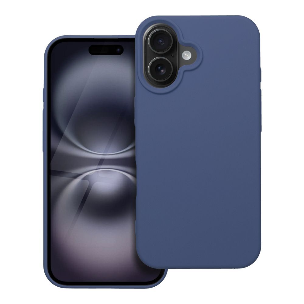 Moderný kryt Case for iPhone 16 Silicone modrý