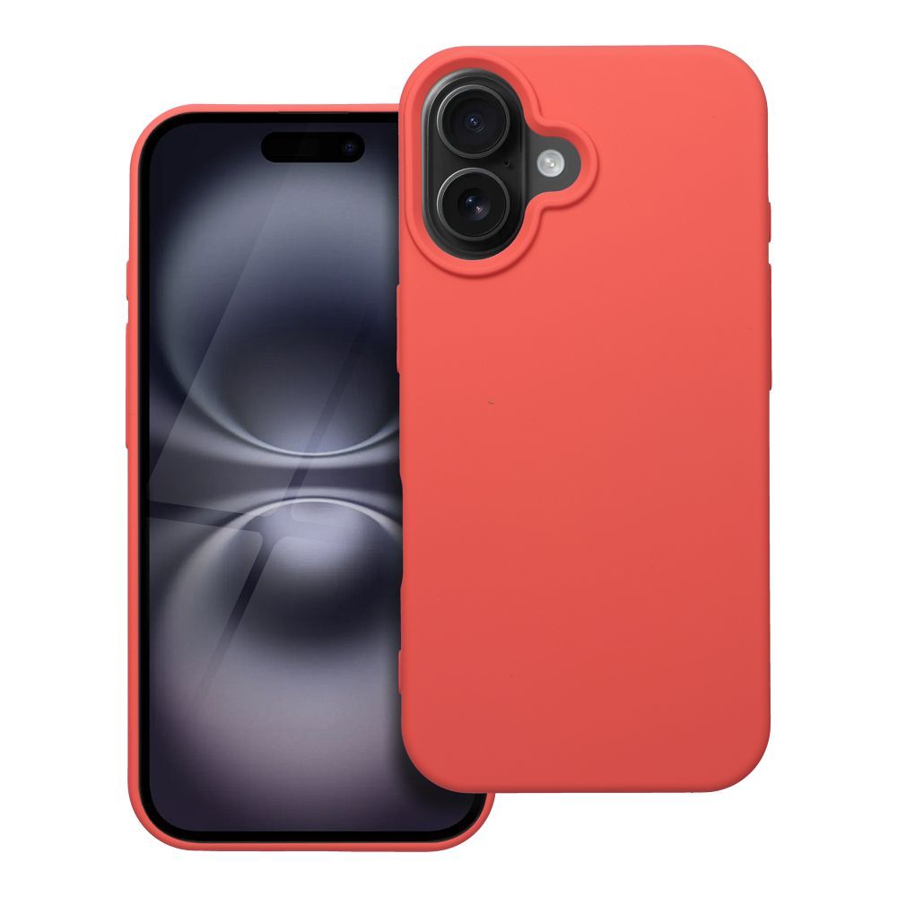 Moderný kryt Case for iPhone 16 Silicone broskyňový